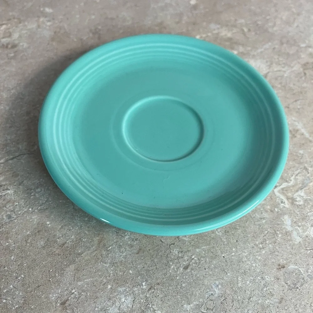 Turquoise Fiestaware Ceramic Saucer Plate